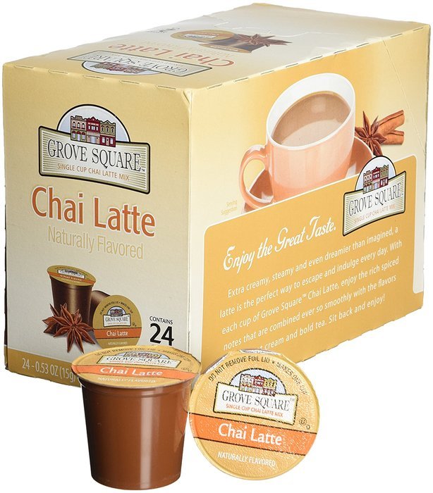 Grove Square Chai Latte, 48-count Single Serve Cup for Keurig K-cup Brewers N2