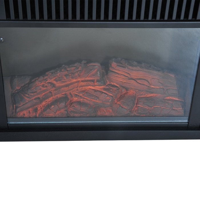 HomCom 14" 1000W Free Standing Electric Fireplace - Black N2