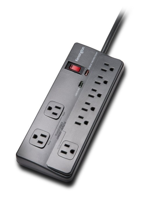 Kensington K38214NA Guardian Standard Power Strip, 125V, 6 Outlet 4-Foot Power Cord