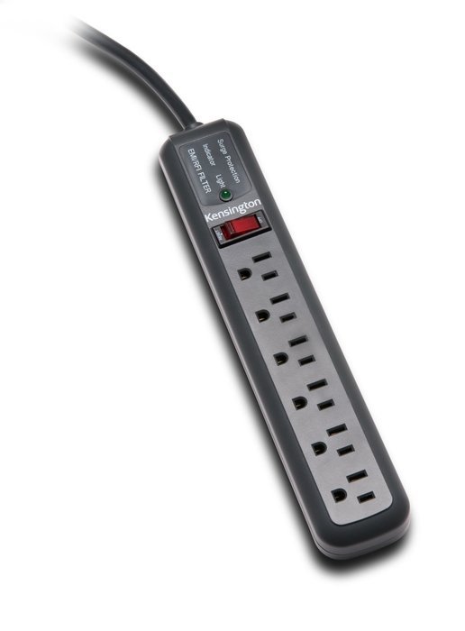 Kensington K38214NA Guardian Standard Power Strip, 125V, 6 Outlet 4-Foot Power Cord N2