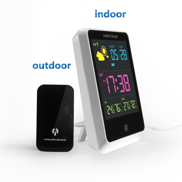 Digital Weather Forecast Station Wireless Sensors for Time/ Indoor Outdoor Temperature/Humidity/Day/Date Display... N3
