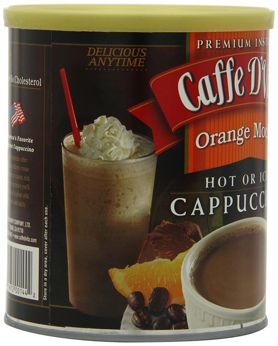 Caffe D'Vita Amaretto Instant Cappuccino, 16-Ounce Canisters (Pack of 6) N9