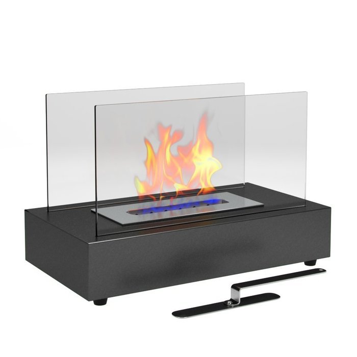 Moda Flame Vigo Ventless Table Top Ethanol Fireplace in Black N9