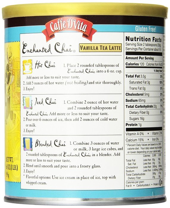 Caffe D'Vita Amaretto Instant Cappuccino, 16-Ounce Canisters (Pack of 6) N16