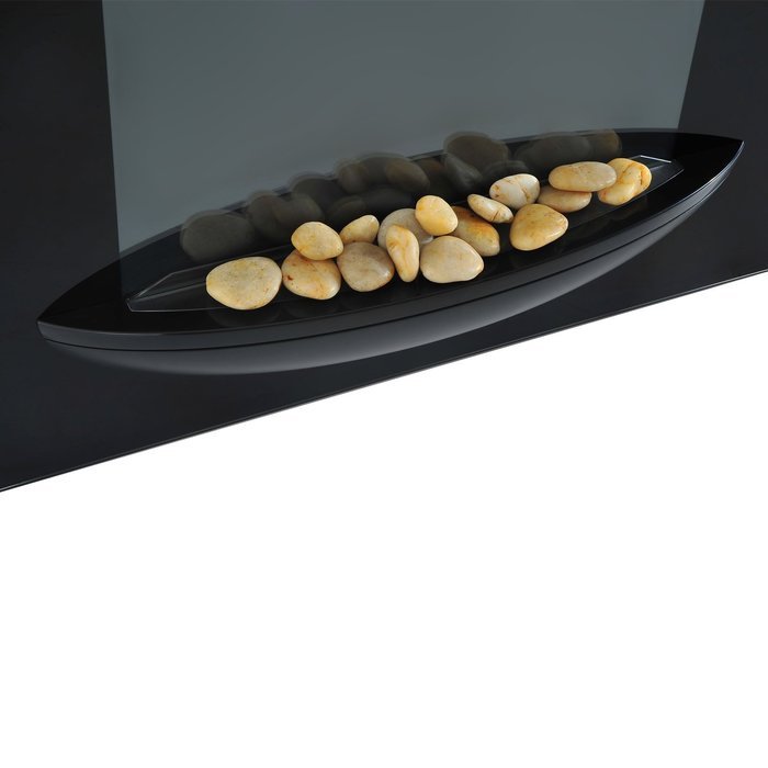 HomCom 26" 1500W Touch Screen Multi-Color Wall Mounted Electric Fireplace w/Remote - Black N7