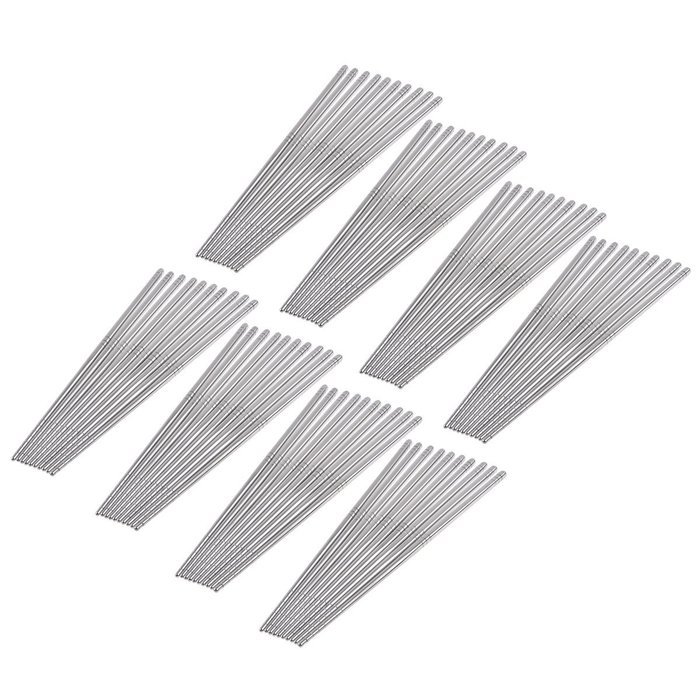 304 Stainless Steel Round Chopsticks Set Skid Anti Scald 8 Set (40 Pairs) N3