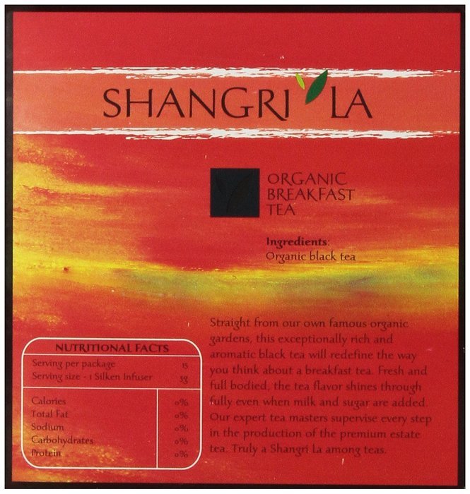 Shangri La Tea Company Organic Tea Sachet, Chamomile Mint, 15 Count N8