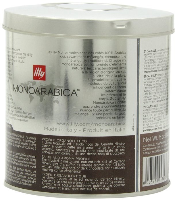 Illy iperEspresso MonoArabica Brazil Capsules full-bodied Coffee, 21-Count Capsules N6