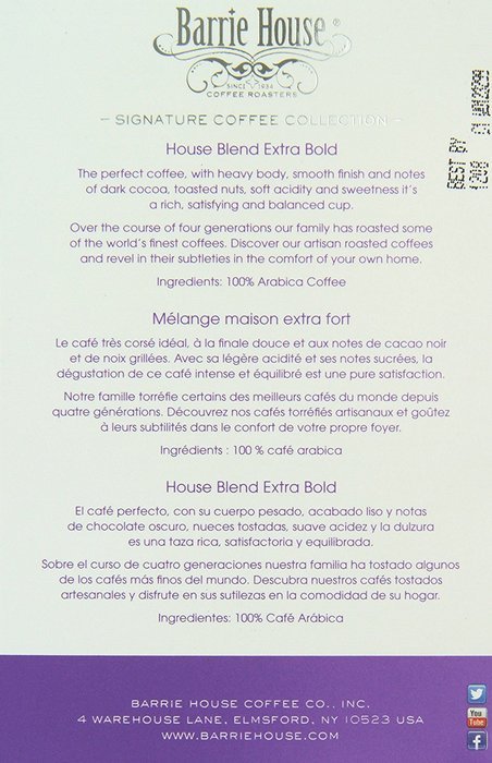 Barrie House Blend Extra Bold Single Cup Capsule, 24 Count N9