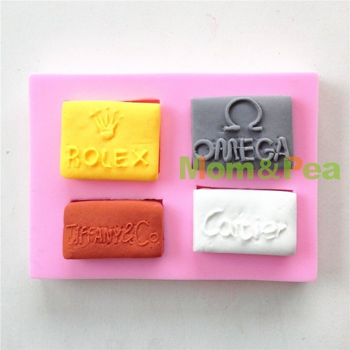 Mom&pea 0627 Logos Shaped Silicone Mould for Fondant Cake Sugar Paste Cake Decoration 3d Cake Toppers Mold 8.9... N2