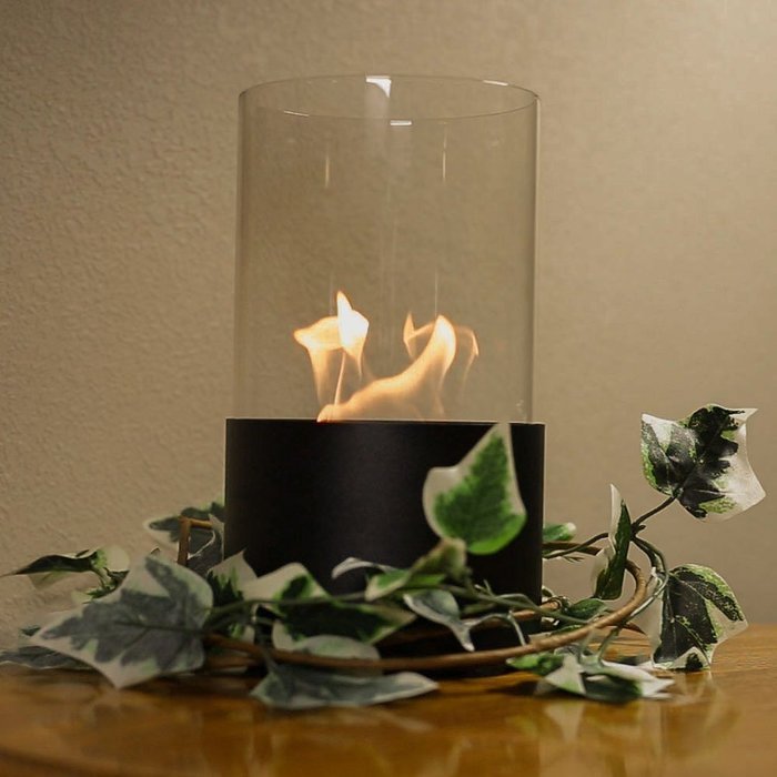 Sunnydaze Fiammata Ventless Tabletop Bio Ethanol Fireplace, Black N7