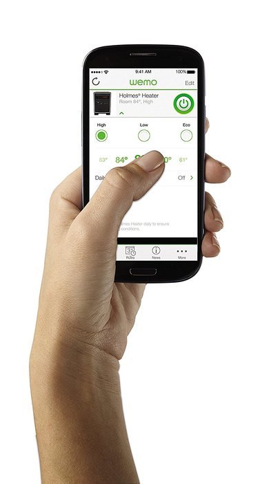 Holmes Smart Wifi-Enabled WeMo X-Large Heater, 1500 watts N9