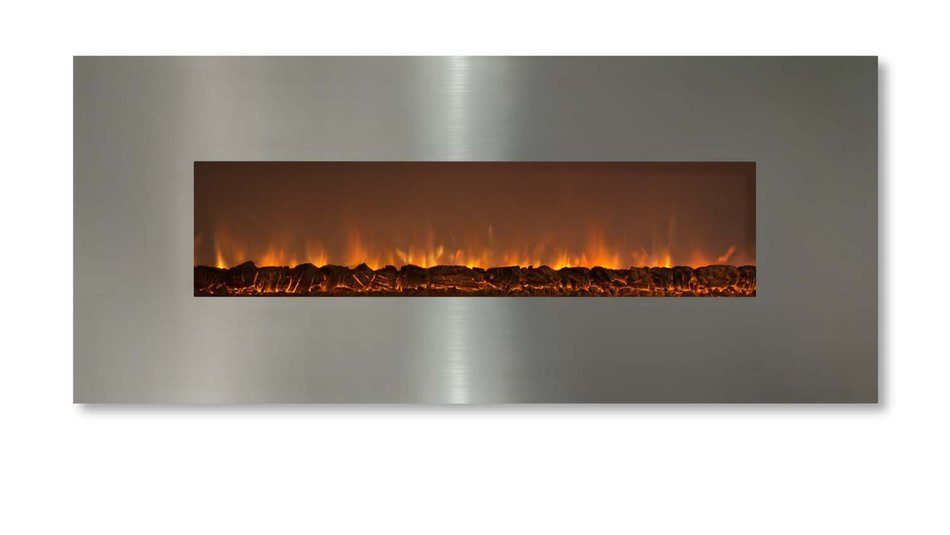 Modern Flames CLX-2 Series Electric Fireplace with Black Stainless Steel Front, 144-Inch N2