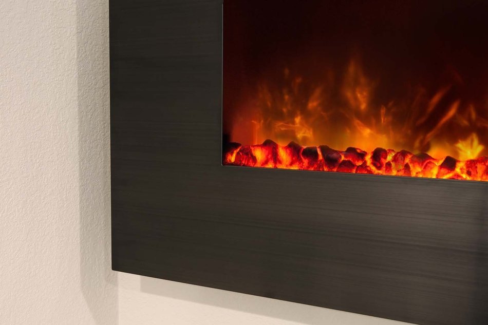 Modern Flames CLX-2 Series Electric Fireplace with Black Stainless Steel Front, 144-Inch N6