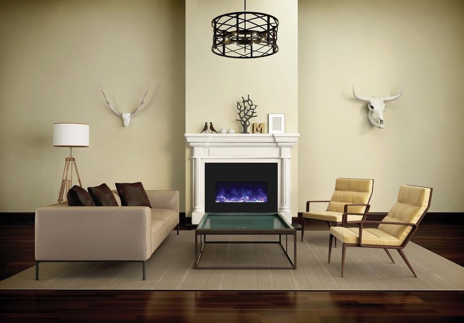 Amantii INSERT-26-3825-BG Insert Series Electric Fireplace with Ember Media Kit, 26 Inch N8