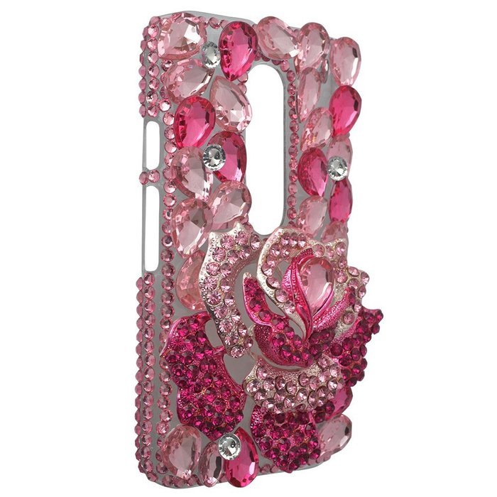 Spritech(TM) Bling Clear Phone Case For Motorola Moto G3/Moto G (3rd Gen),3D Handmade Blue Crystal Butterfly Small... N137