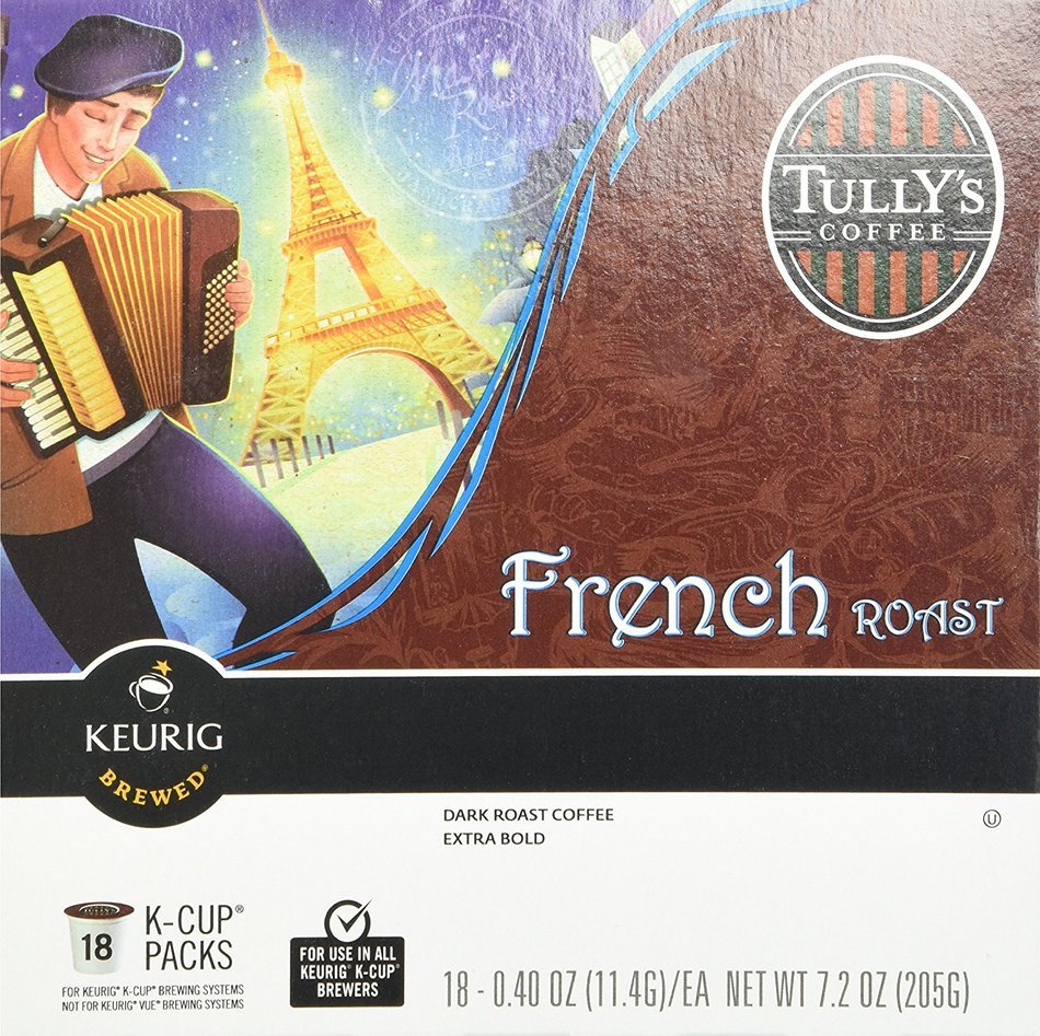 Tully's Coffee, French Roast, K-Cup for Keurig K-Cup Brewers (Pack of 96) N2