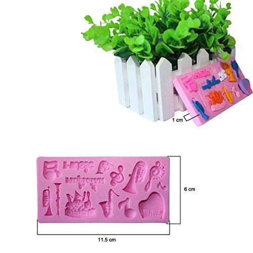 "dipshop Orchestral Instruments Silicone Fondant Mold Polymer Clay Mould" shopping N2