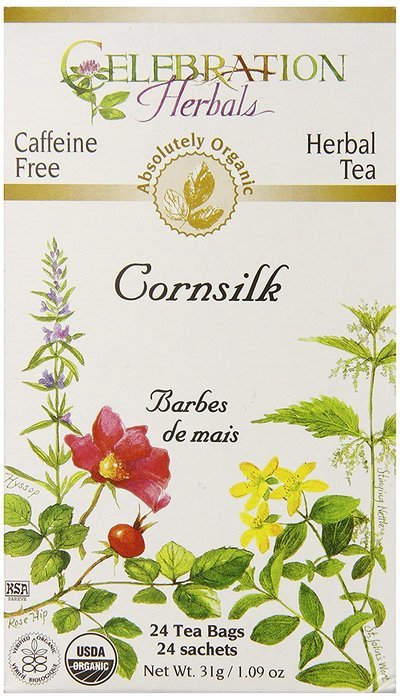 Celebration Herbals Organic Cornsilk Tea Caffeine Free -- 24 Herbal Tea Bags