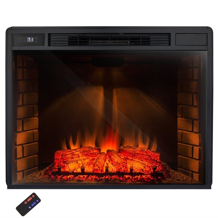 AKDY&reg; 33" Freestanding Electric Heater Fireplace Log Set w/ Remote Control AZ-EF05-33