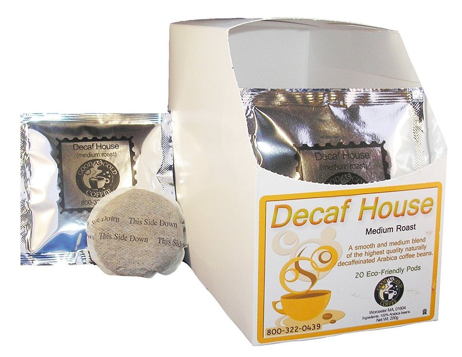 DECAF HOUSE BLEND COFFEE PODS - Good As Gold Coffee (20 Decaf Coffee Pods)