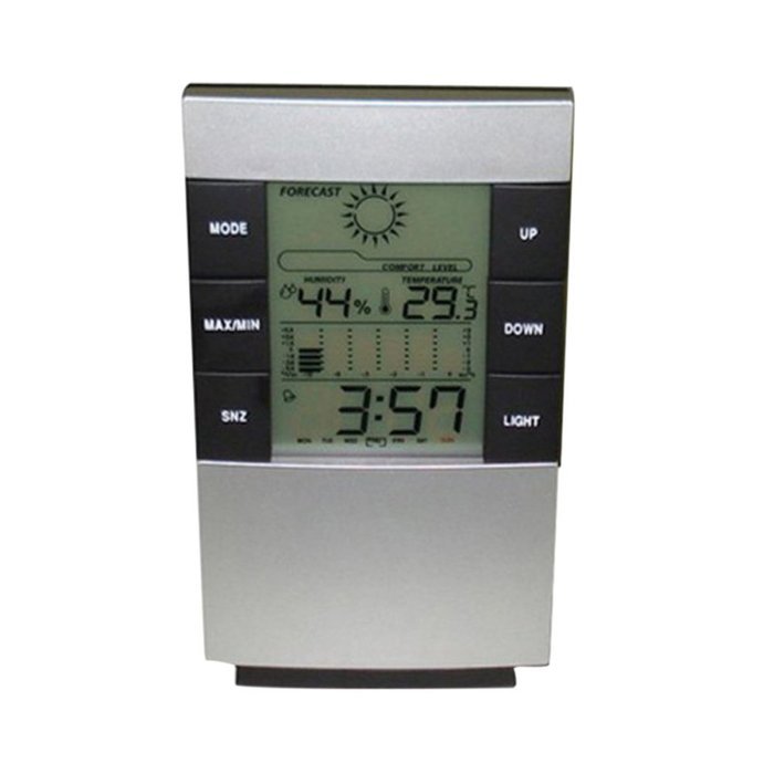 Soly Tech LCD Digital Hygrometer Humidity Thermometer Temperature Meter Indoor Clock N7
