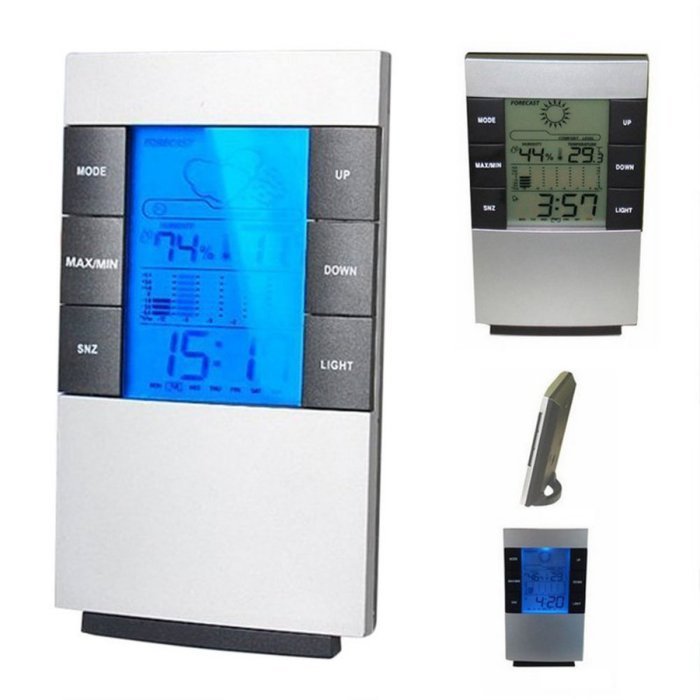 Soly Tech LCD Digital Hygrometer Humidity Thermometer Temperature Meter Indoor Clock N8