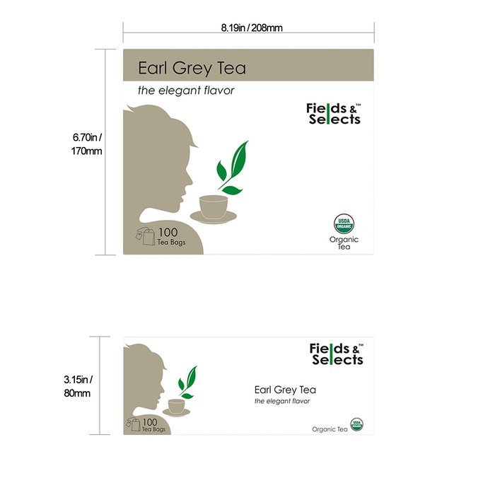 Fields & Selects Earl Grey Organic Tea Bags 100 Count N22