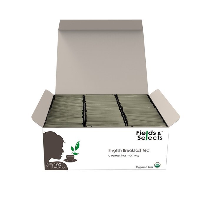 Fields & Selects Earl Grey Organic Tea Bags 100 Count N29