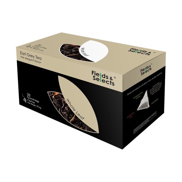 Fields & Selects Earl Grey Organic Tea Bags 100 Count N30