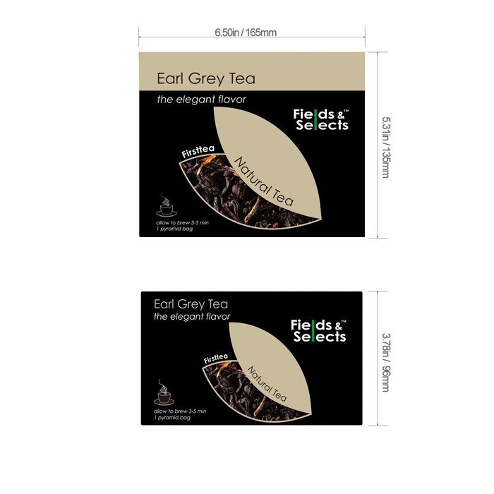 Fields & Selects Earl Grey Organic Tea Bags 100 Count N32