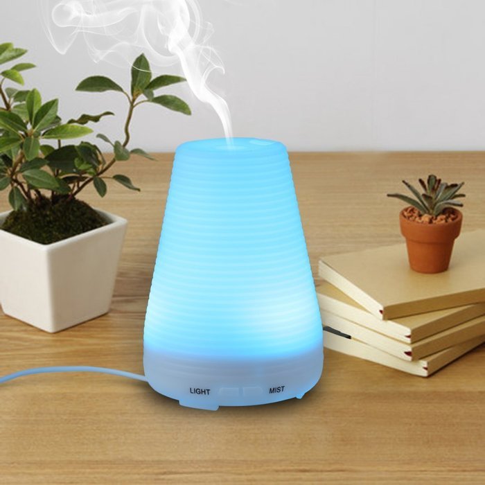 Finether 100ML Aroma Essential Oil Diffuser Ultrasonic Aromatherapy Purifier Humidifier Air Mist and 7 Color Changing... N7
