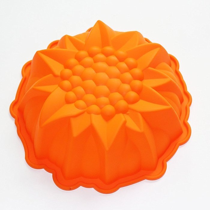 X-Haibei 9inch Round Flower Cake Baking Silicone Mold Cake Decorating Dessert Pan N3