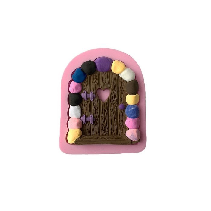 JLHua 3-PCS 3D Elf House Door Silicone Fondant Set DIY Mould Cake Decorating Set N4