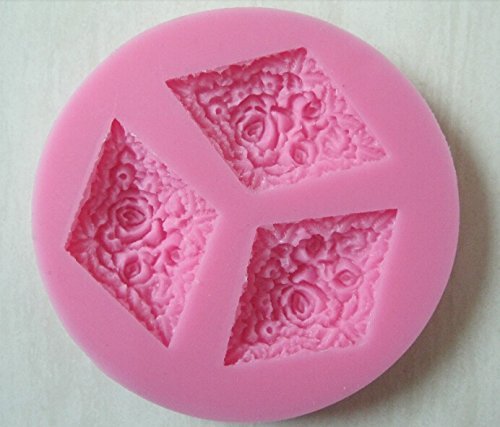 HSE three piece diamond flower Silicone 3D Mold Cookware Dining Bar Non-Stick Cake Decorating fondant soap mold