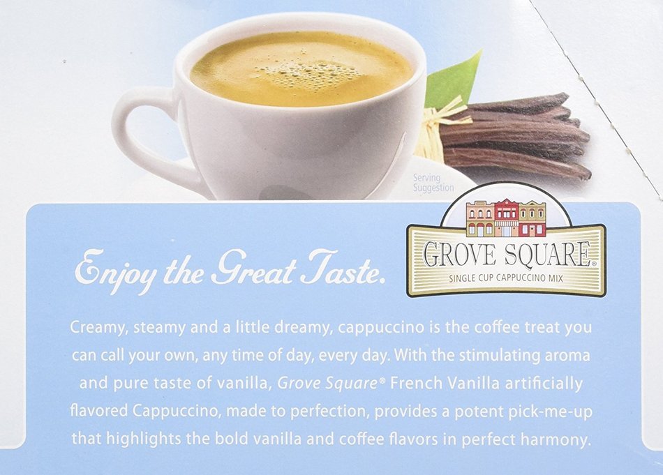 Grove Square Cappuccino, French Vanilla, 24 Count Single Serve Cups N31