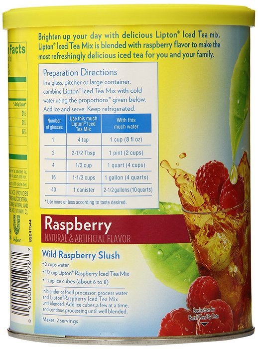 Lipton Iced Tea Mix, Lemon 38 qt N25