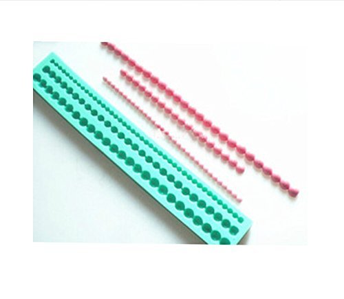 Autek Pearl Chain Fondant Soap Sugar Craft Cake Cookie Decorating Silicone Mold #130
