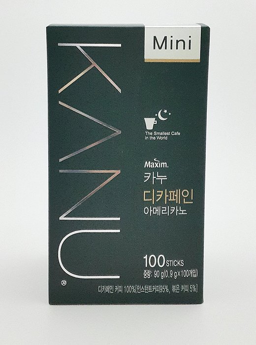 MAXIM KANU Mini Dark Roasted Instant Americano Coffee 0.9g(0.03oz) &times; 100 Sticks with Free Gift(Dark Roasted) N3