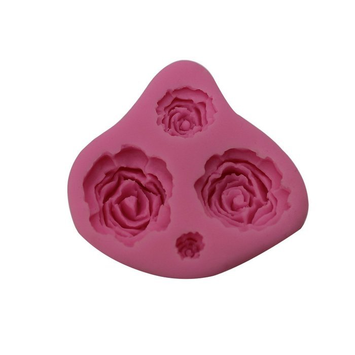 Joylive 4 Size Delicate Roses Flower Silicone Mould Sugar Craft Cake Decorating Fondant Mold