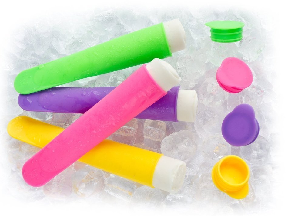 Xcellent Global (3 Pack) Silicone Ice Popsicle Maker / Mold Set Random Color M-HG014 N4