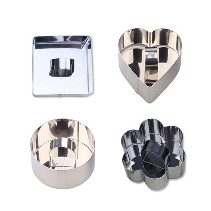Amgate 4-Pack Mousse Cake Pastry Mold Stainless Steel Mould