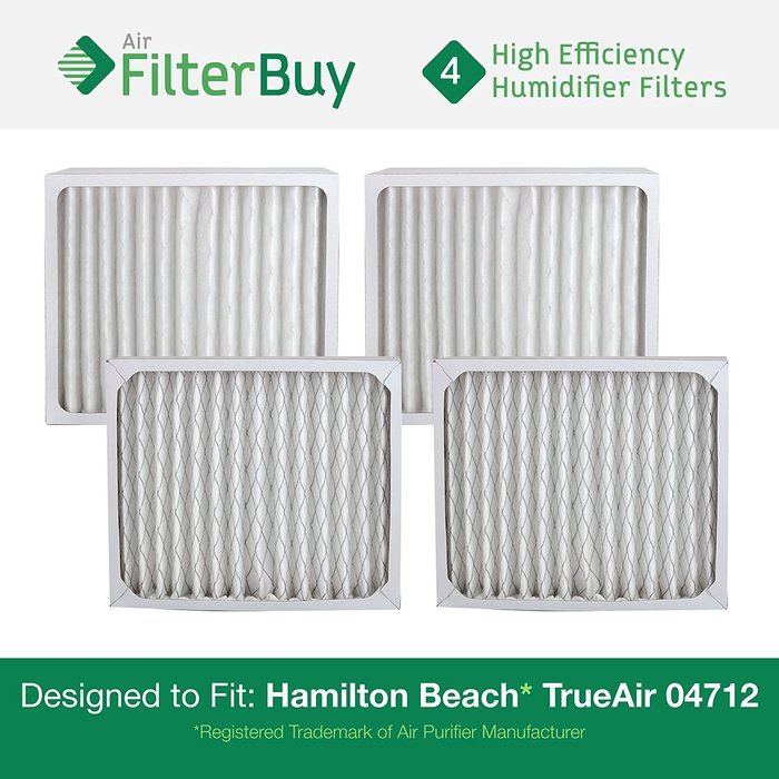4 - 04712 Hamilton Beach True Air Replacement Air Purifier Filters. Designed by FilterBuy to Fit True Air Model...
