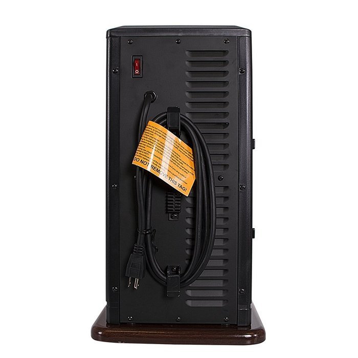Ainfox 1500W Wooden Portable Fireplaces with 3 Infrared Quartz Tube Tower Heater Electric Free Standing N3