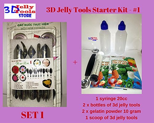 3D Jelly Tools Starter Kit - Type 1 - 3D Gelatin Art Tools - 10 pcs/set N4