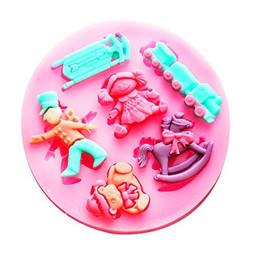 "Lovely Silicone Puppet Soilder Fondant Mold Mould 3D Cake Mold Cake Decoration" shopping N7