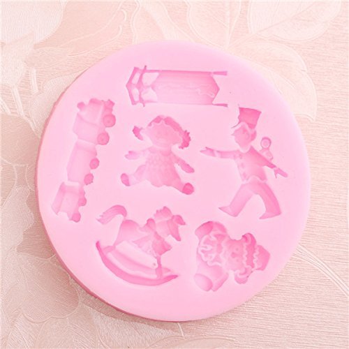 "Lovely Silicone Puppet Soilder Fondant Mold Mould 3D Cake Mold Cake Decoration" shopping N8