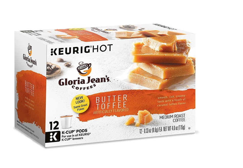 Gloria Jean's Butter Toffee, Keurig K-Cups, 72 Count N2