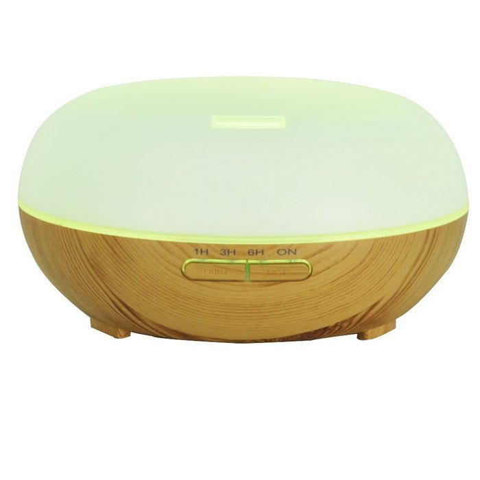 300ML Ultrasonic Aromatherapy Humidifier, YouVogue Wood Grain Aromatherapy Essential Oil Diffuser, With 7 Changing... N4