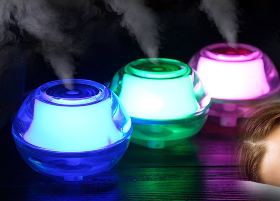 Familybuy Mini Air Humidifer, Mini USB Humidifier Air Diffuser Purifier Home Crystal LED Night Light Quiet Ultrasonic... N2
